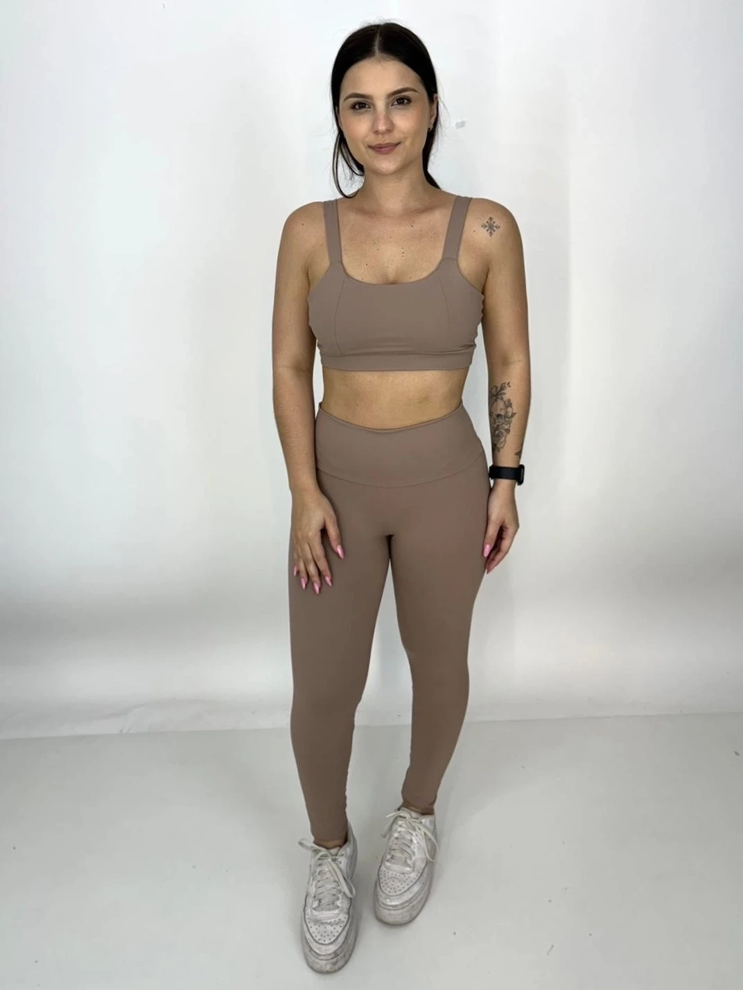 Legging Básica + Top Mirela Cappuccino Suplex